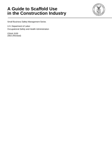 Page 3: A Guide to Scaffold Use