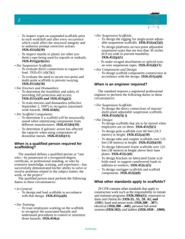 Page 7: To inspect ropes on suspended scaffolds prior to each workshift and after every occurrence…