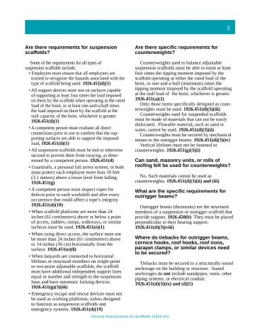 Page 10: Are there requirements for suspension scaffolds?