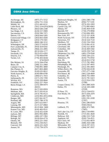 Page 22: OSHA Area Offices