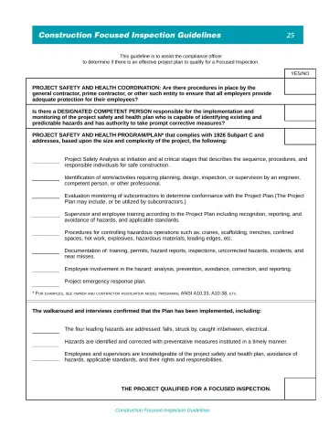 Page 30: Construction Focused Inspection Guidelines