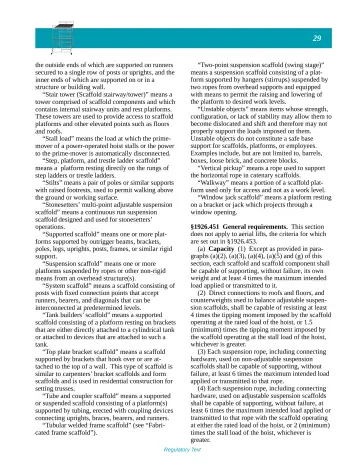 Page 34: the outside ends of which are supported on runners secured to a single row of posts or…
