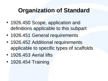 Slide 4: Organization of Standard