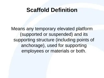 Slide 8: Scaffold Definition