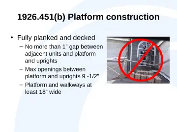 Slide 11: 1926.451(b) Platform construction