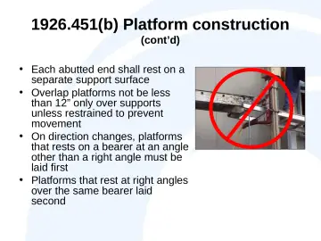 Slide 12: 1926.451(b) Platform construction