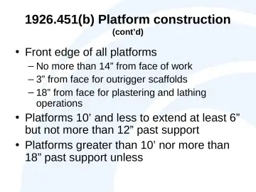Slide 13: 1926.451(b) Platform construction