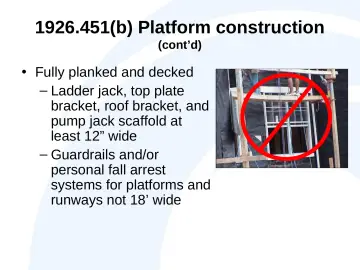 Slide 14: 1926.451(b) Platform construction