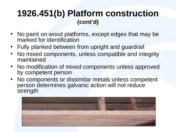 Slide 15: 1926.451(b) Platform construction