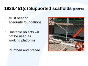 Slide 19: 1926.451(c) Supported scaffolds (cont’d)