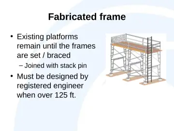 Slide 35: Fabricated frame
