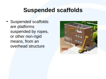 Slide 40: Suspended scaffolds