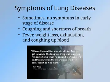 Slide 12: Symptoms of Lung Diseases