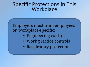 Slide 19: Specific Protections in This Workplace