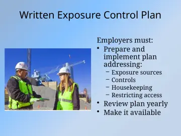 Slide 32: Written Exposure Control Plan