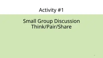 Slide 12: Activity #1