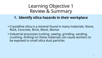 Slide 26: Learning Objective 1 Review & Summary