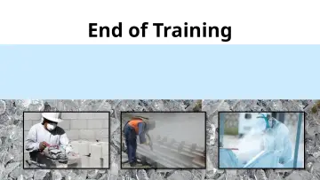 Slide 31: End of Training