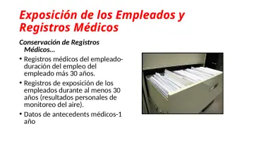 Slide 20: Exposición de los Empleados y Registros Médicos