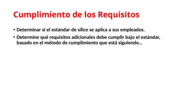 Slide 31: Cumplimiento de los Requisitos