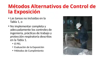 Slide 49: Métodos Alternativos de Control de la Exposición