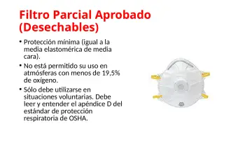 Slide 60: Filtro Parcial Aprobado (Desechables)