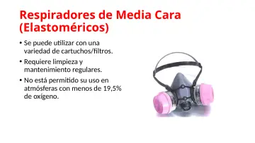 Slide 61: Respiradores de Media Cara (Elastoméricos)