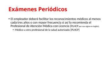 Slide 68: Exámenes Periódicos