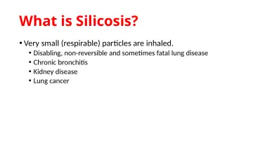 Slide 6: What is Silicosis?