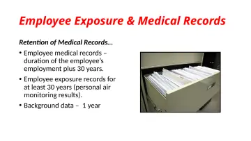Slide 23: Employee Exposure & Medical Records