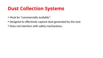 Slide 48: Dust Collection Systems