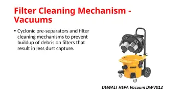 Slide 50: Filter Cleaning Mechanism - Vacuums