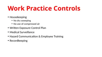 Slide 65: Work Practice Controls