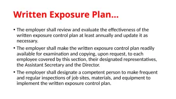Slide 81: Written Exposure Plan…