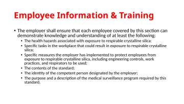 Slide 82: Employee Information & Training