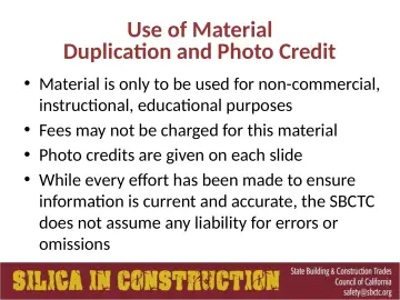 Slide 3: Use of Material Duplication and Photo Credit