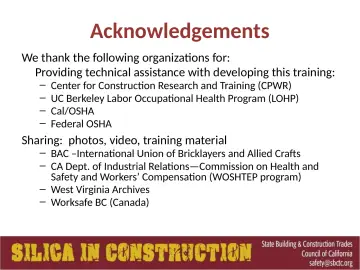 Slide 4: Acknowledgements