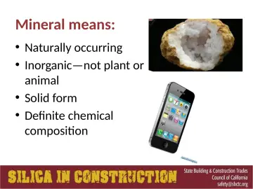 Slide 9: Mineral means: