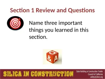 Slide 17: Section 1 Review and Questions