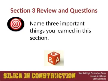 Slide 41: Section 3 Review and Questions