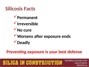 Slide 49: Silicosis Facts