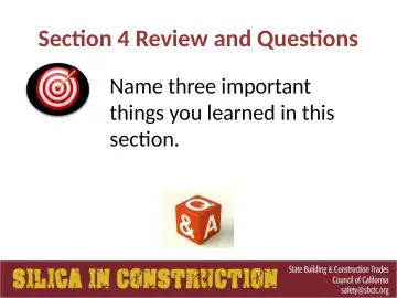 Slide 59: Section 4 Review and Questions