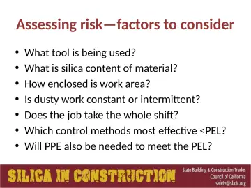 Slide 63: Assessing risk—factors to consider