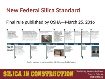 Slide 87: New Federal Silica Standard