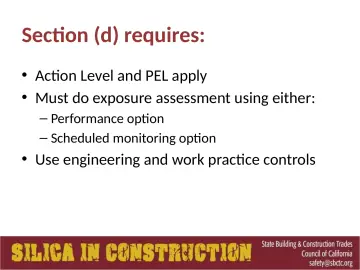Slide 97: Section (d) requires: