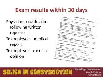 Slide 104: Exam results within 30 days
