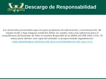Slide 3: Descargo de Responsabilidad