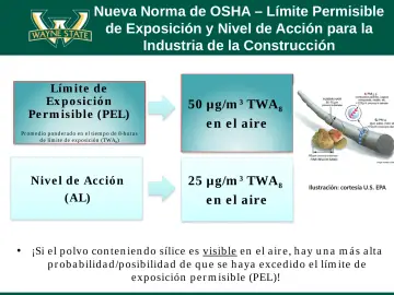 Slide 26: 50 μg/m 3 TWA 8 e n e l aire