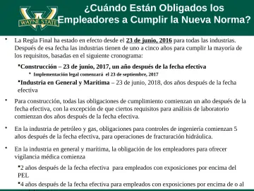 Slide 32: ¿Cuándo Están Obligados los Empleadores a Cumplir la Nueva Norma?