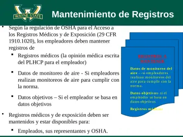 Slide 63: Mantenimiento de Registros